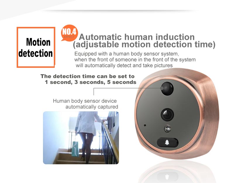 4.3 inch smart electronic cat's eye. doorbell camera 